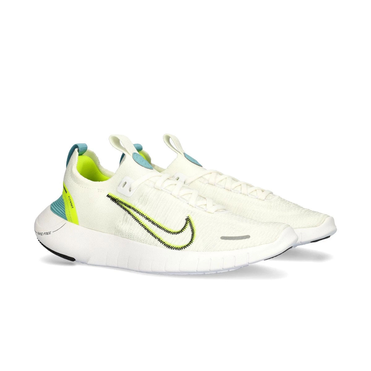 Nike - Buty do biegania Damskie buty Bezpłatny Rn Fk Następny Nature, Mujer, Biało-Czarny-Dżinsowy Turkus-Cyber-Hot Punch, 5,5 USA