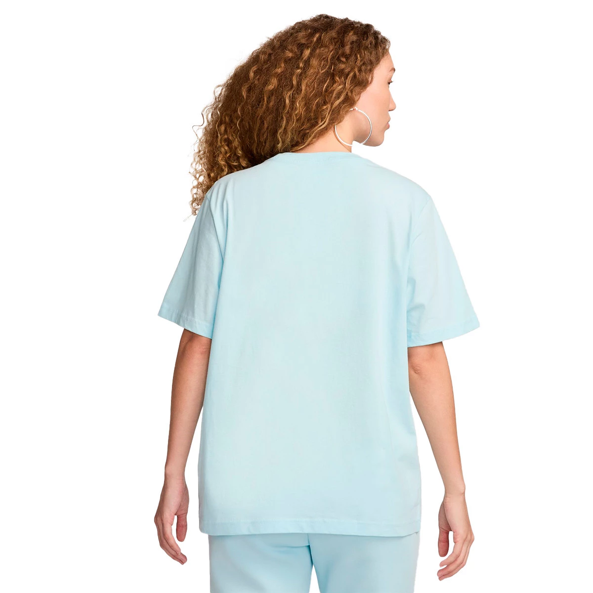 Nike - Koszulka Damska Odzież sportowa z polaru Essentials LBR, Mujer, Glacier niebiesko-biały, L
