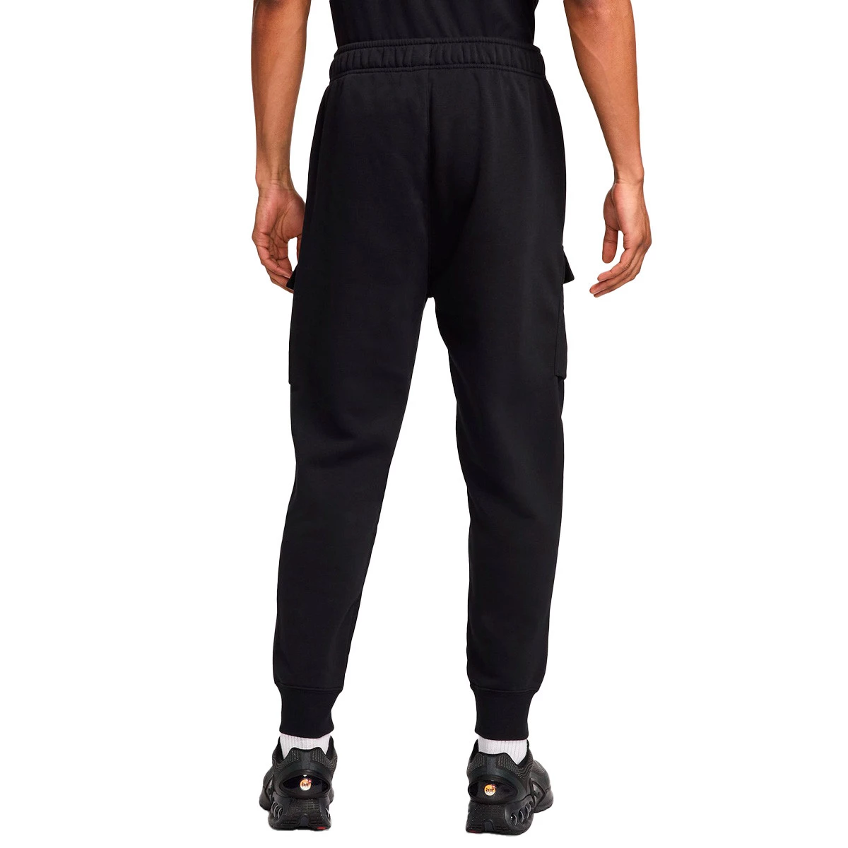 Nike - Długie spodnie Polar Swoosh Air Cargo, Hombre, Czarno-metaliczny złoty, XL