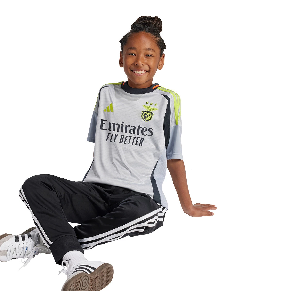 adidas - Koszulka Kids SLB Benfica 2024-2025 3. miejsce, Unisex, Jednolity szary, 140 cm
