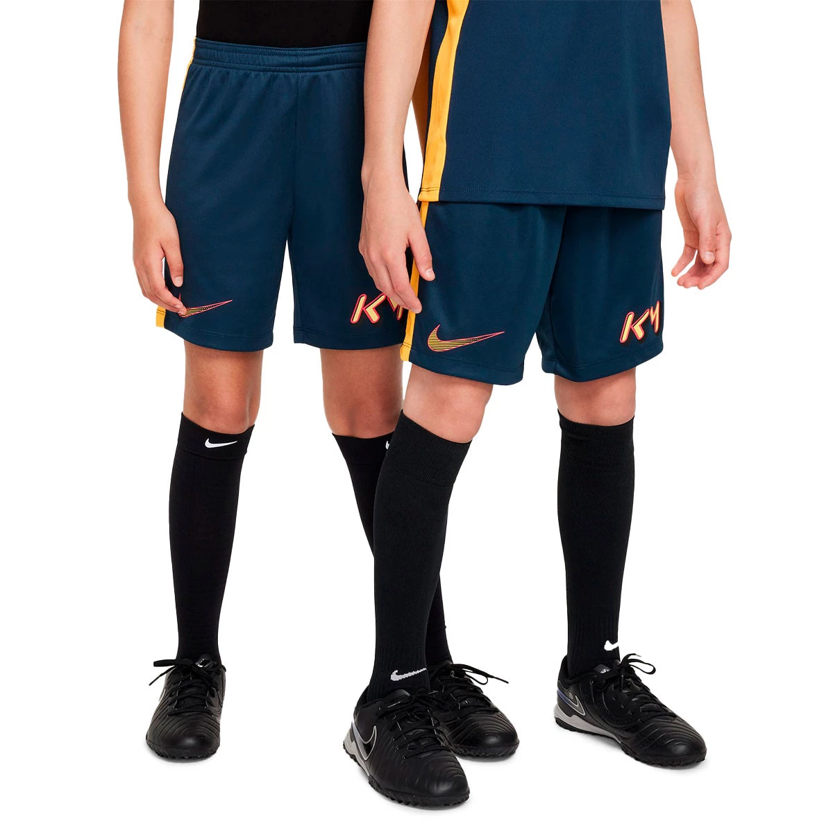 Nike - Spodenki Kylian Mbappé Acd23, Unisex, Armoury Navy-Laser Pomarańczowy, XL