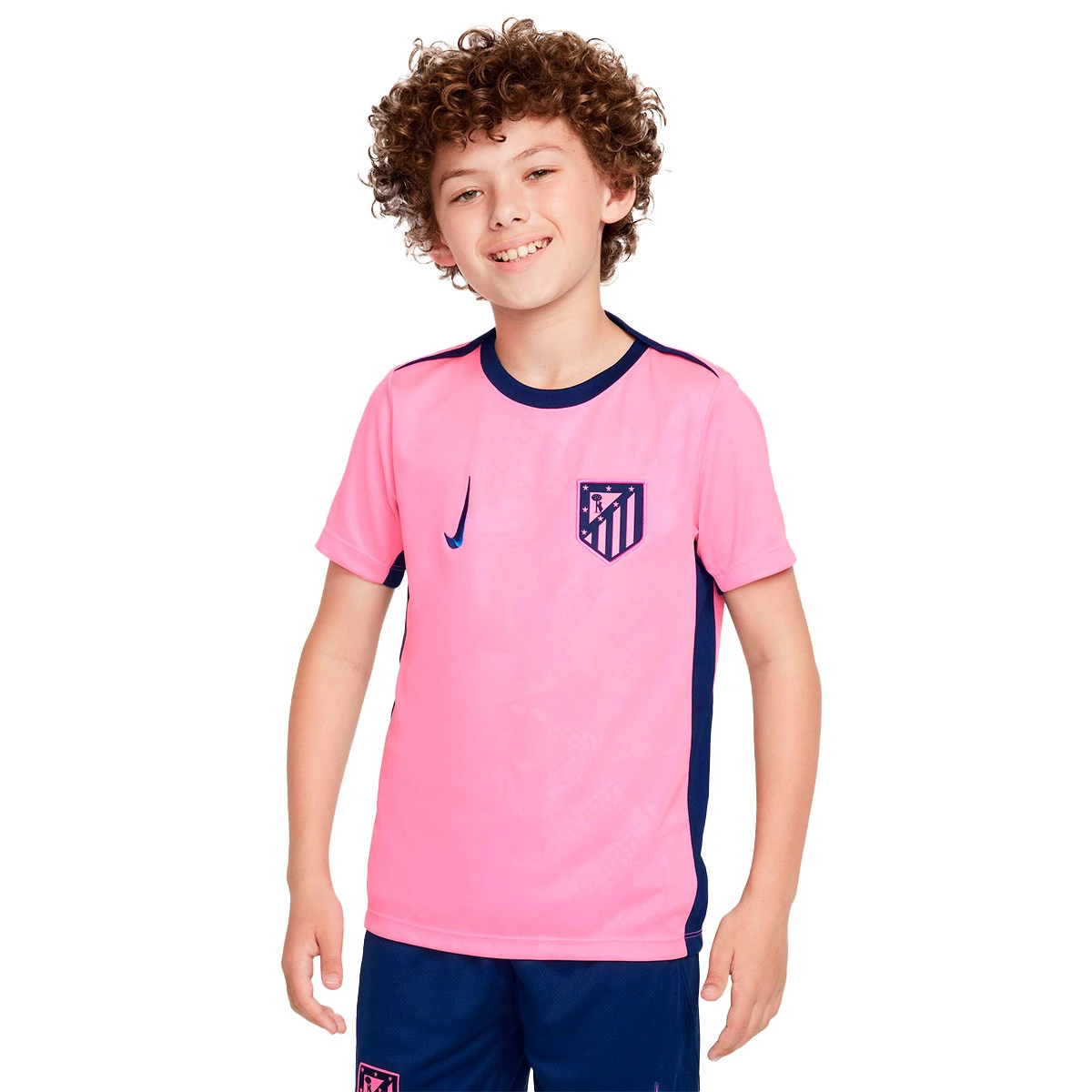 Nike - Koszulka Atlético de Madrid 2024-2025 dla Kids przed meczem, Unisex, Różowy Glow-Blue Void-Blue Void, S