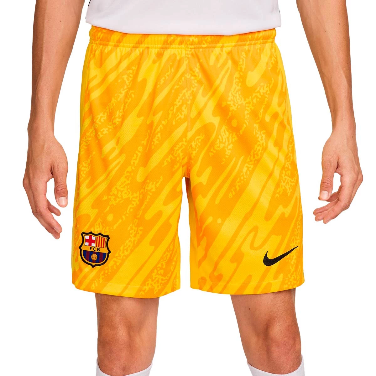 Nike - Spodenki Bramkarz FC Barcelona 2024-2025 Na wyjeździe, Unisex, Tour Żółty-Uniwersytet Złoto-Czarny, XL