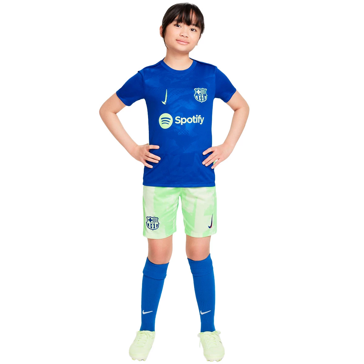 Nike - Koszulka FC Barcelona dla Kids 2024-2025 przed meczem, Unisex, Old Royal-Old Royal-Lime Blast-Lime Blast, L