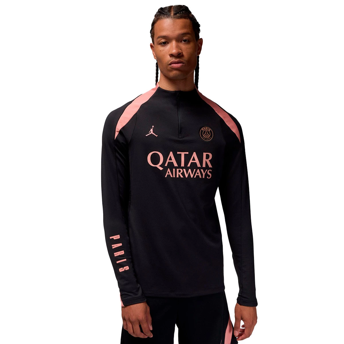 Nike - Bluza Trening PSG 2024-2025, Unisex, Czarny-Rdzawy Różowy-Mtlc Czerwony Brąz, L