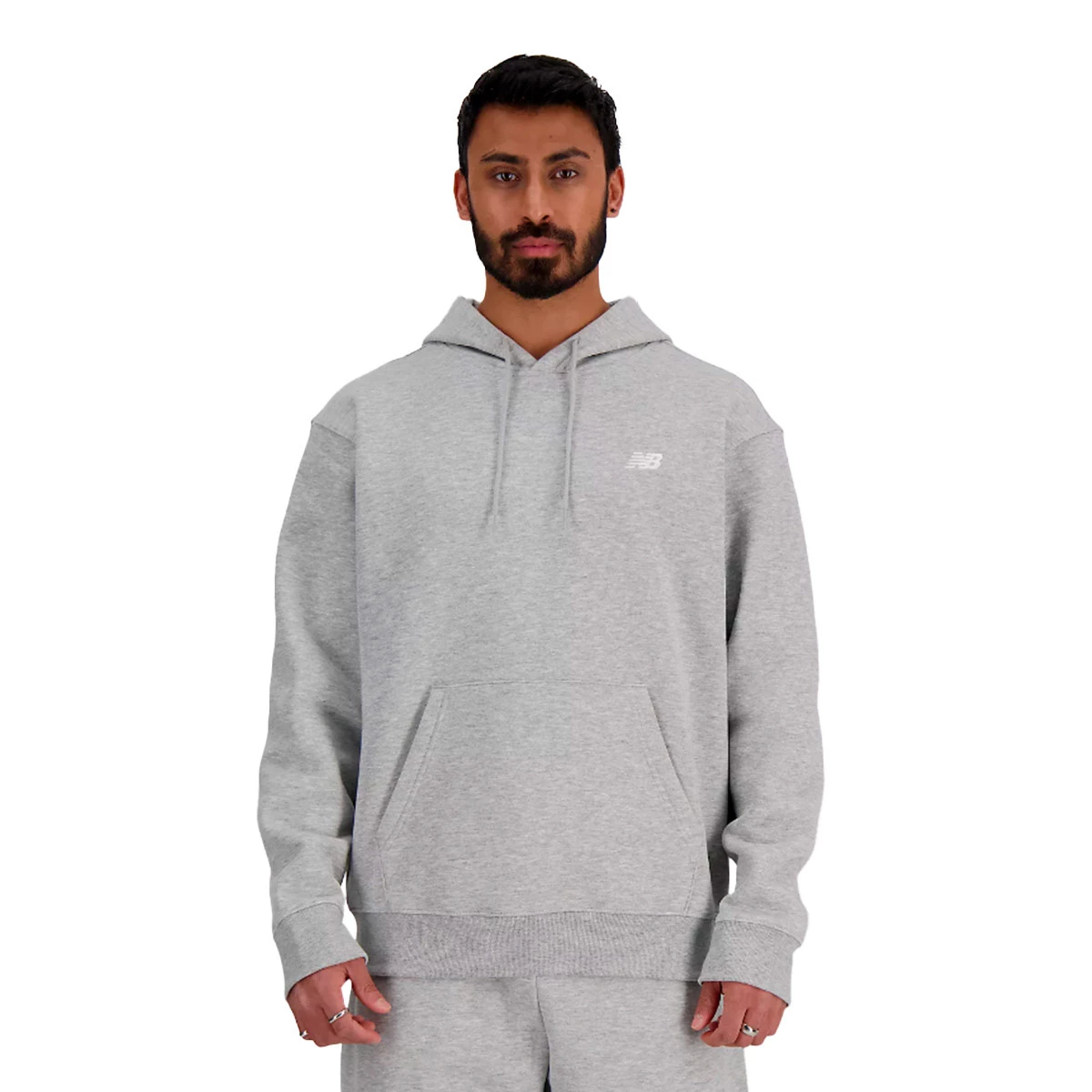 New Balance - Bluza Polarowa bluza z kapturem Sport Essentials, Hombre, Szary, L