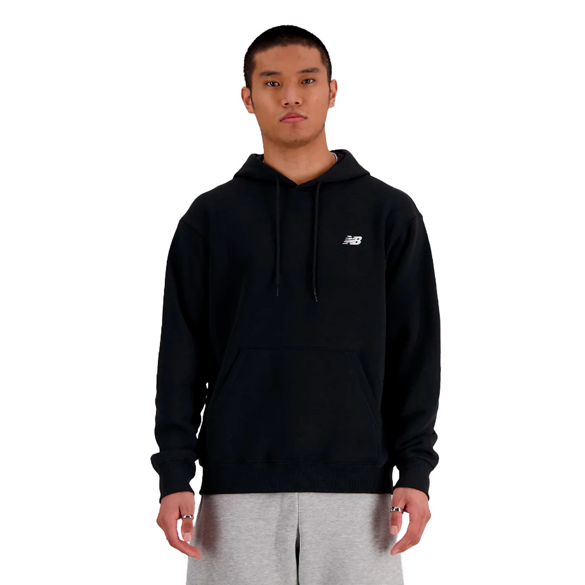 New Balance - Bluza Polarowa bluza z kapturem Sport Essentials, Hombre, Czarny, M