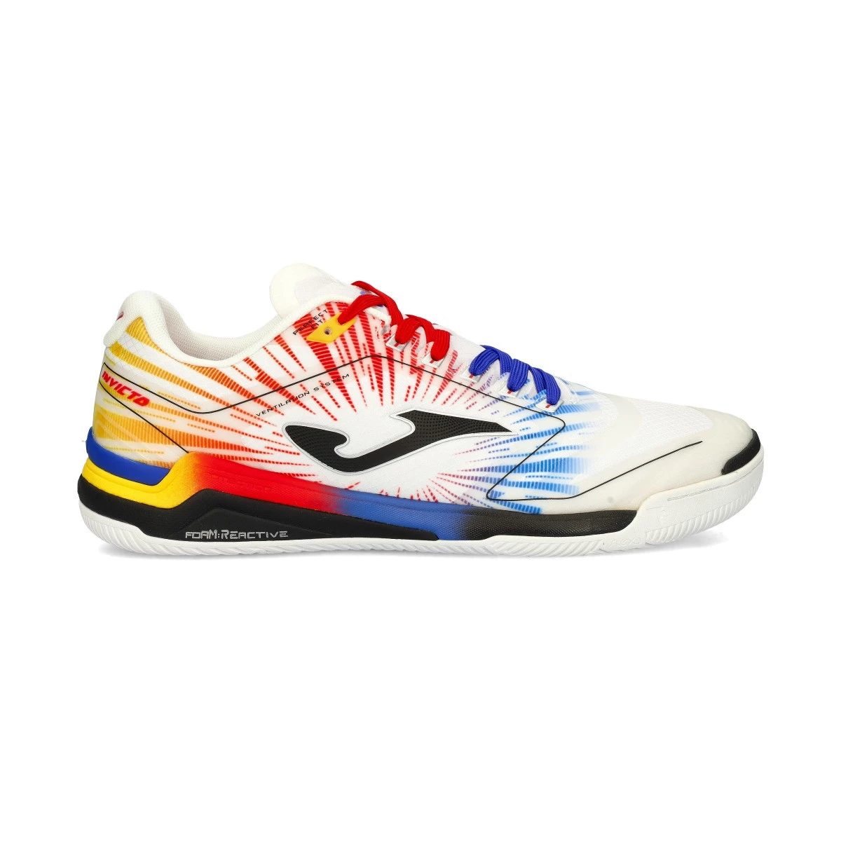 Joma - Buty do futsalu Invicto, Unisex, Biało-Czerwony-Royal, 43