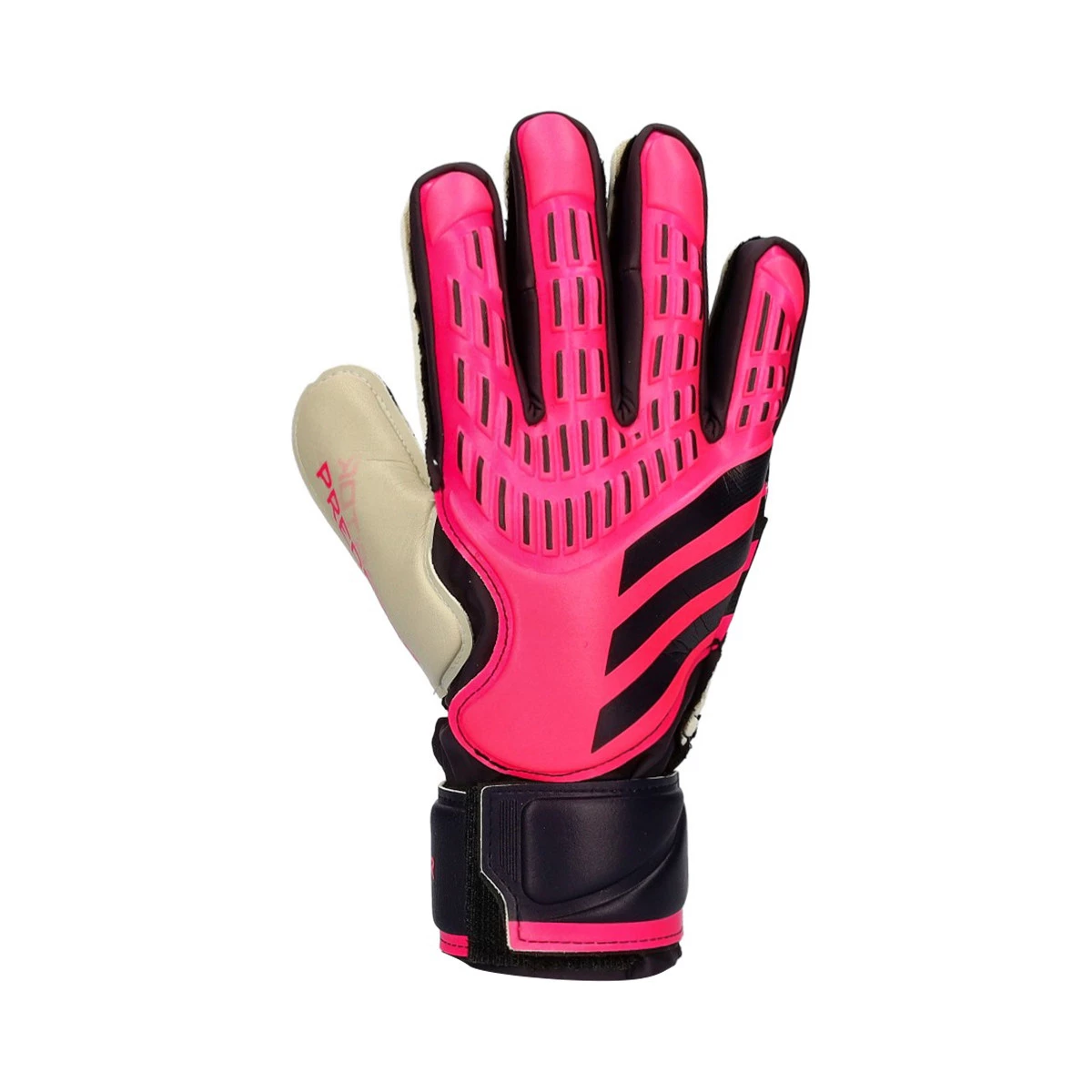adidas - Rękawica bramkarska Predator Match Fingersave dla Kids, Unisex, Turbo-Aurora czarny, 6