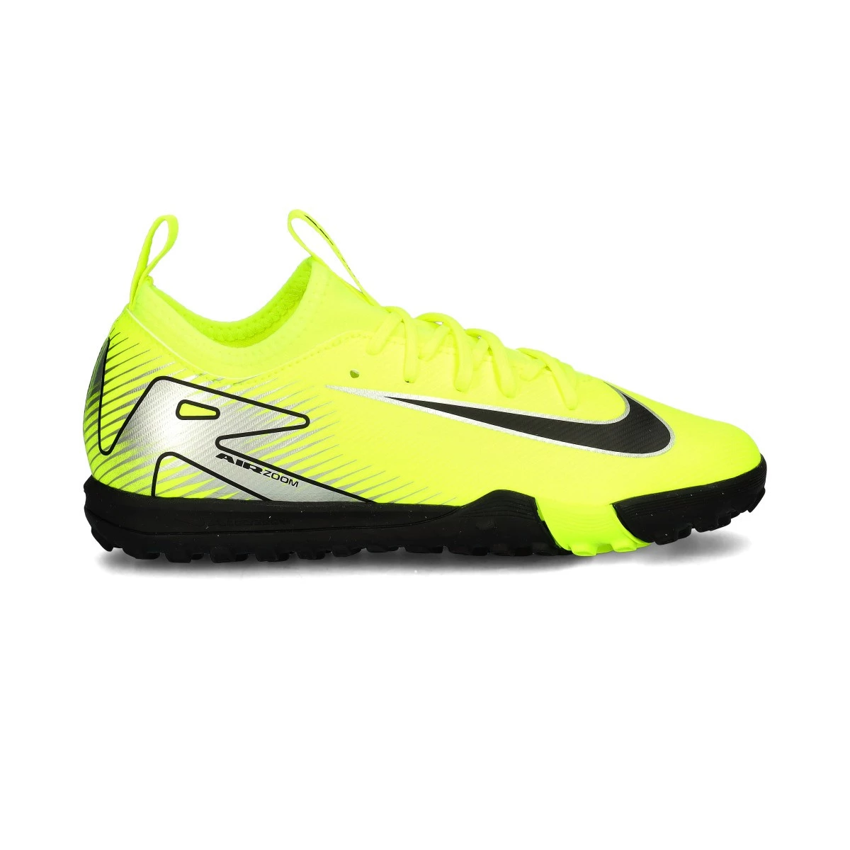 Nike - Buty piłkarskie Kids nawierzchnia Air Zoom Mercurial Vapor 16 Academy Turf, Unisex, Volt-Black, 5Y