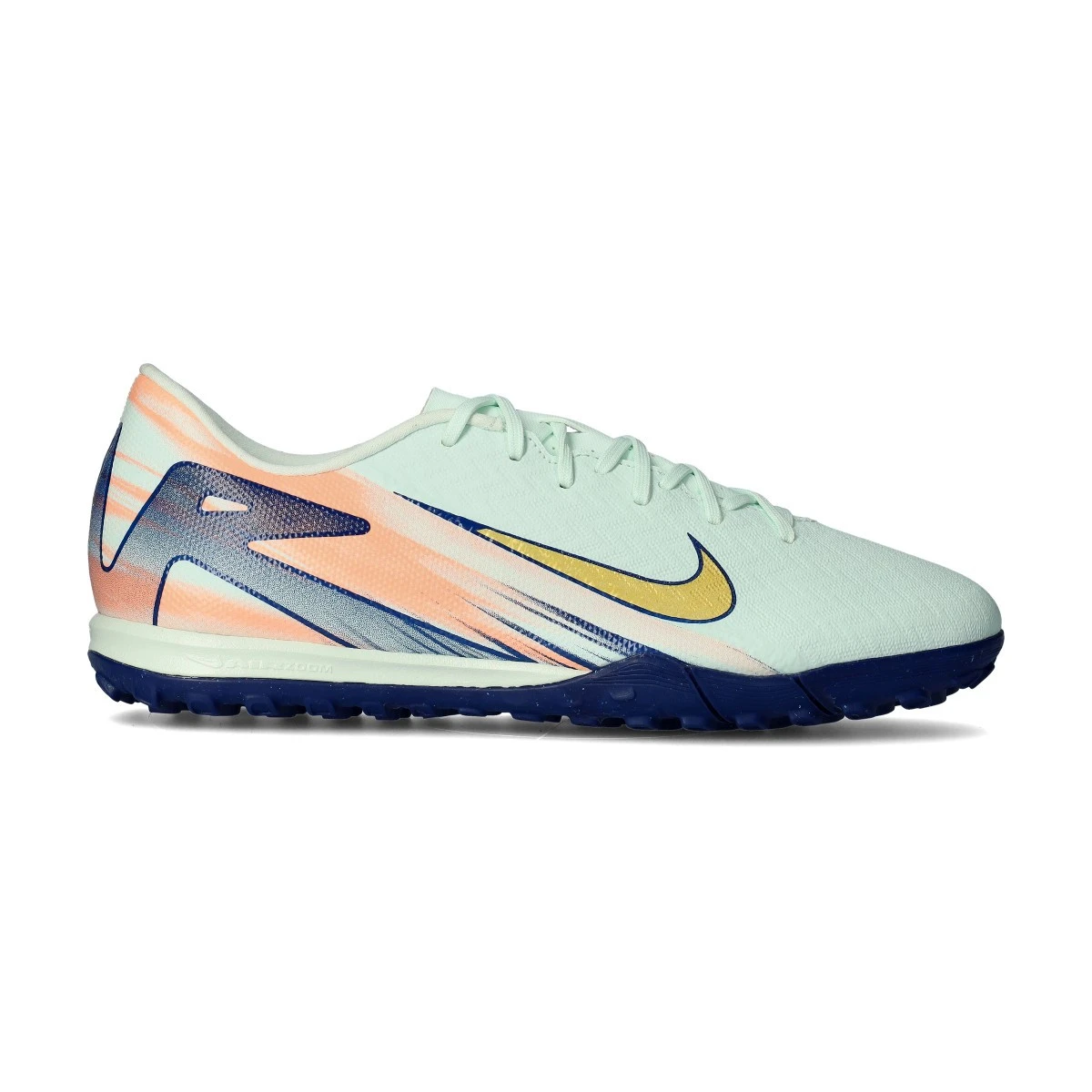Nike - Buty piłkarskie Air Zoom Mercurial Vapor 16 Academy MDS Turf, Unisex, Barely Green-Mtlc Gold Coin-Crimson Pulse-Nie, 10,5 USA