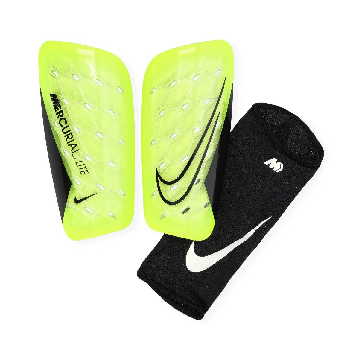Nike - Nagolenniki Mercurial Lite, Unisex, Volt-Barely volt-Black, XL