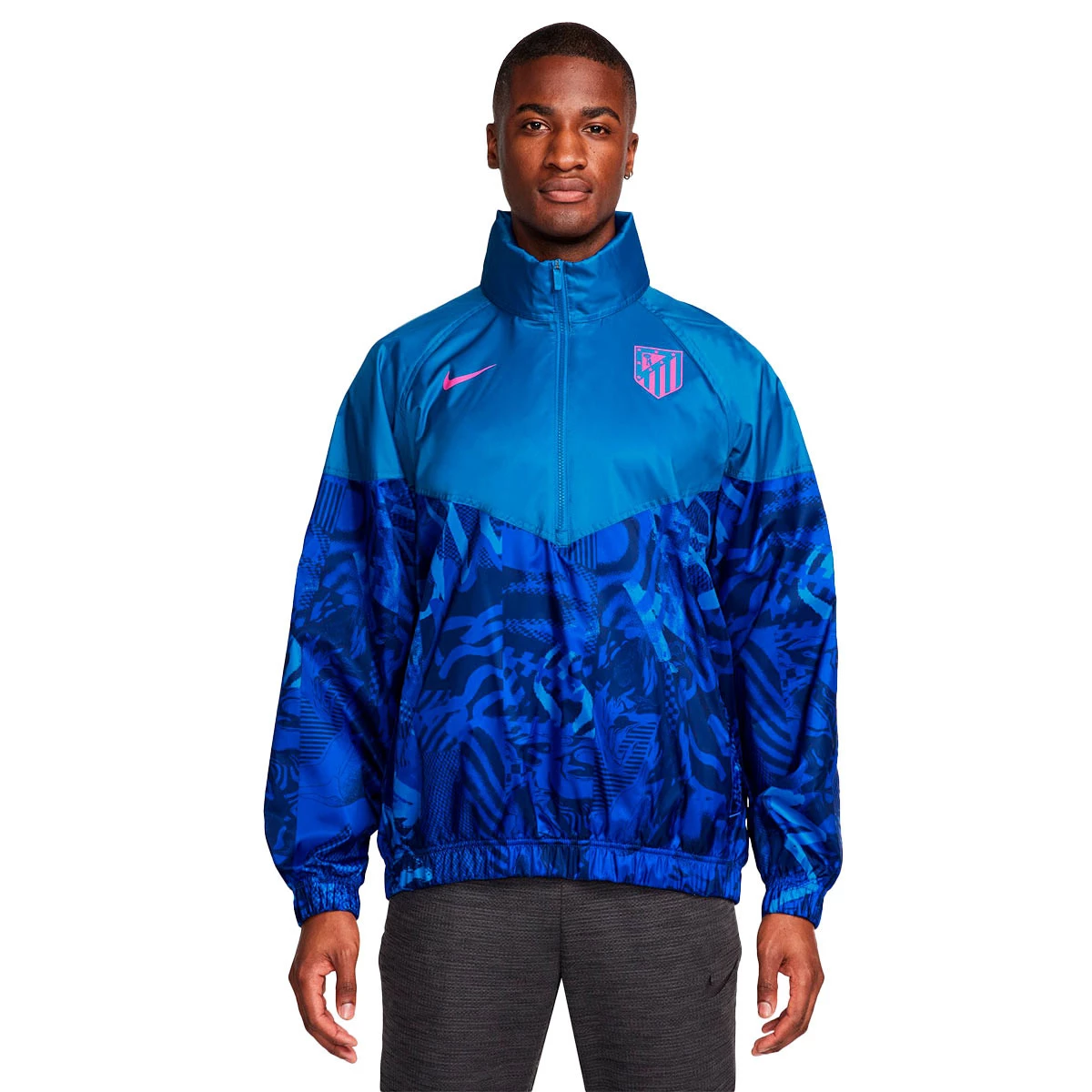 Nike - Kurtka Odzież dla kibiców Atlético de Madrid 2024-2025, Unisex, Light Photo Blue-Hyper Royal-Pink Glow, L