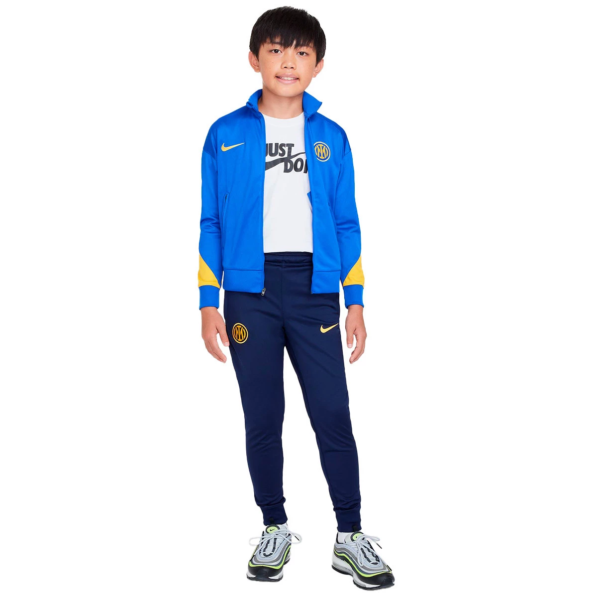 Nike - Dres Kids Inter Milan 2024-2025 Trening, Unisex, Lyon Niebieski-Czarny niebieski-University Go, S