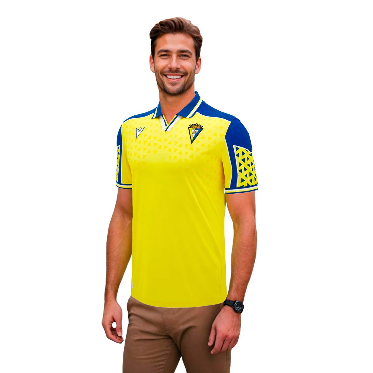 Macron - Koszulka Cadiz CF Primera Equipación 2024-2025, Unisex, Żółty, S