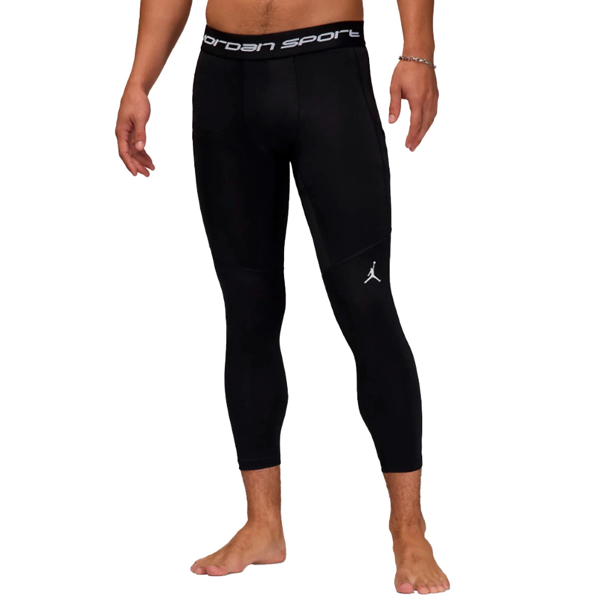 Jordan - Podspodenki piłkarskie Dri-Fit Sport 3/4, Hombre, Czarno-biały, 2XL