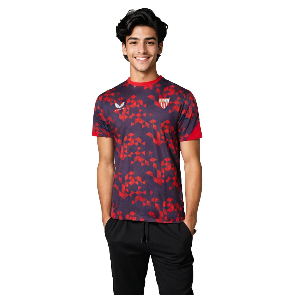 Castore - Koszulka Sevilla FC 2024-2025 przed meczem, Unisex, Czerwony, M