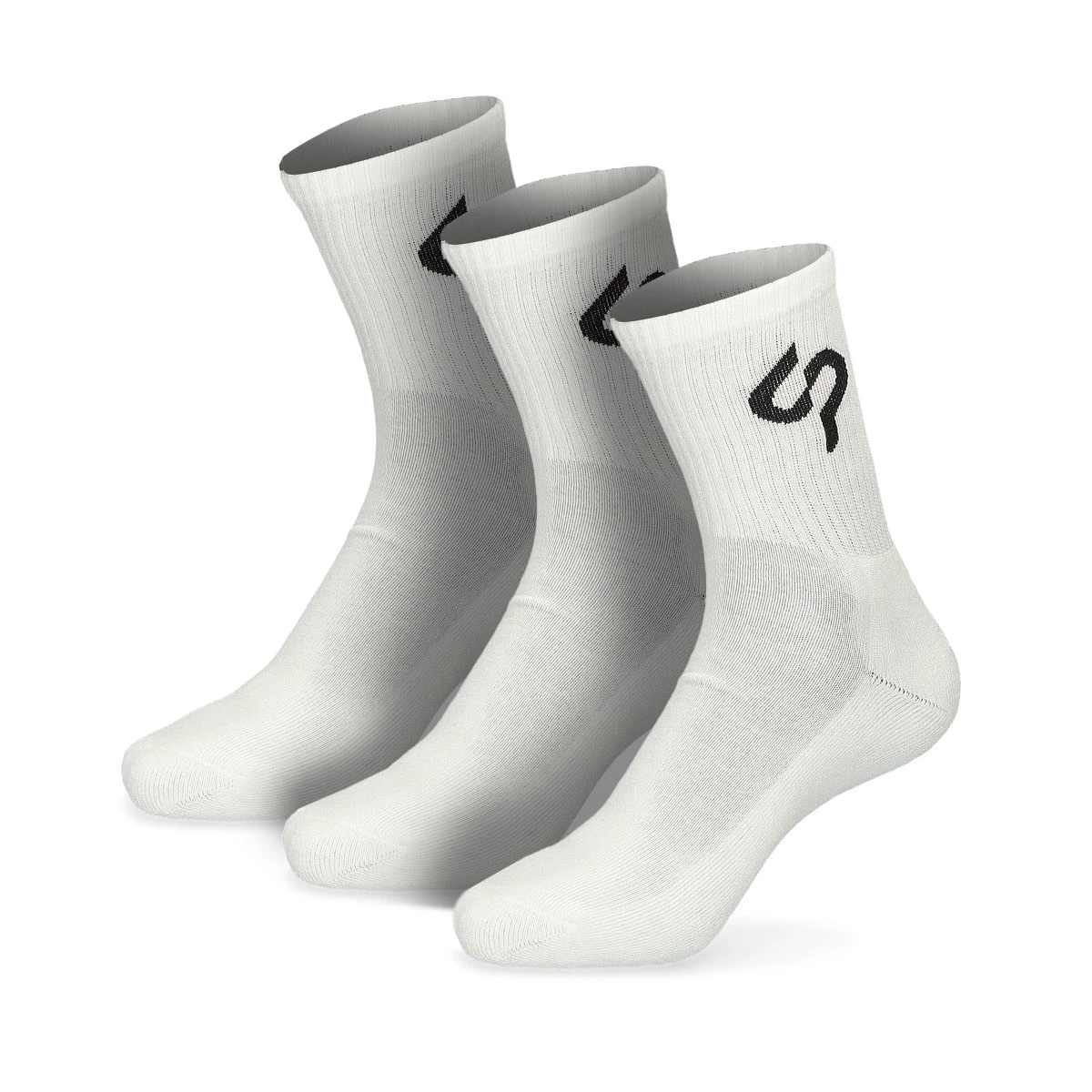 SP Fútbol - Skarpety Valor do połowy długości (Zestaw 3), Unisex, Biały, 41-45