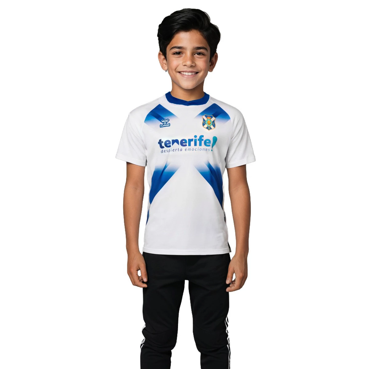 Hummel - Koszulka CD dla Kids Teneryfa 2024-2025 Strona główna, Unisex, Biały, 128 cm