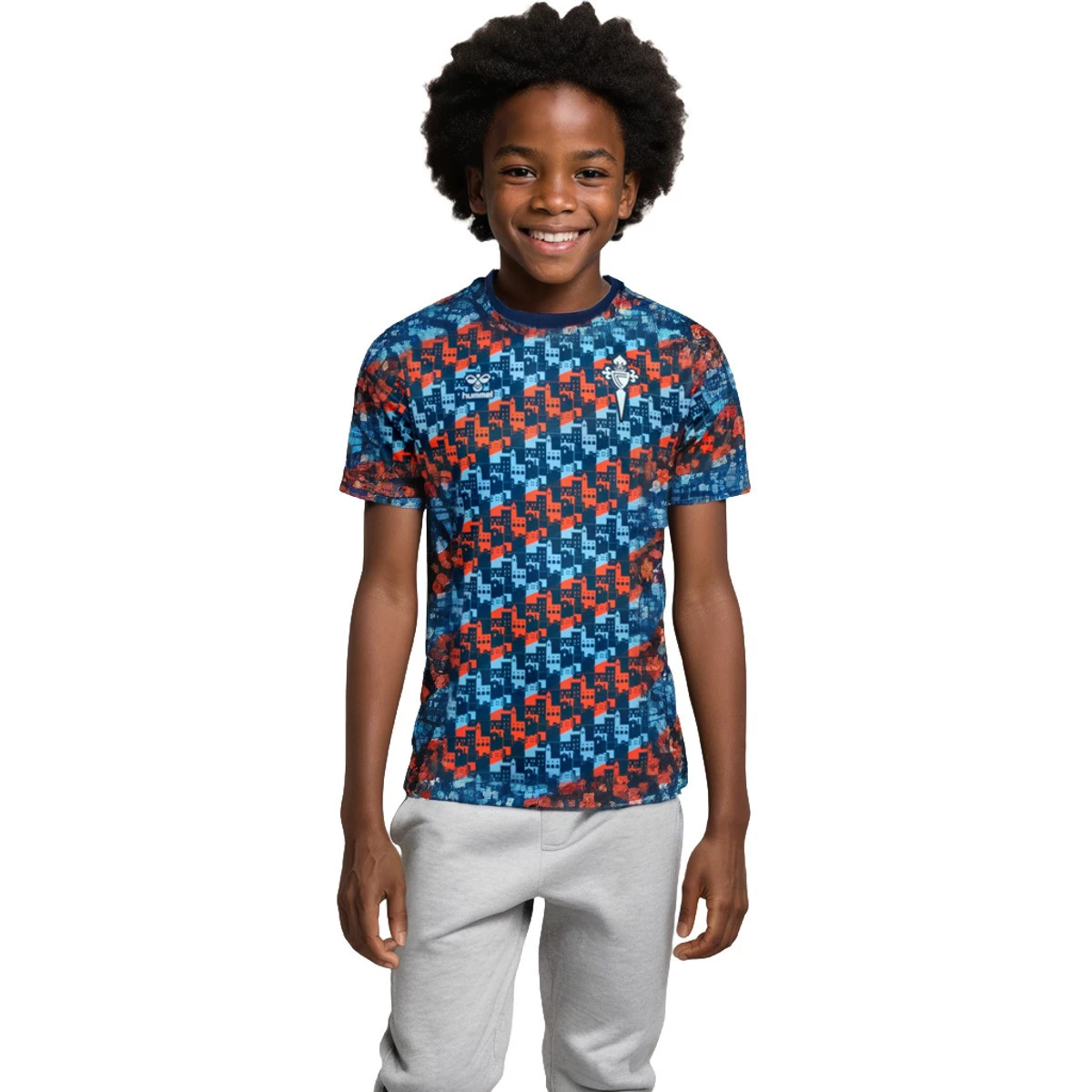 Hummel - Koszulka Celta De Vigo dla Kids 2024-2025 przed meczem, Unisex, Marine, 140 cm