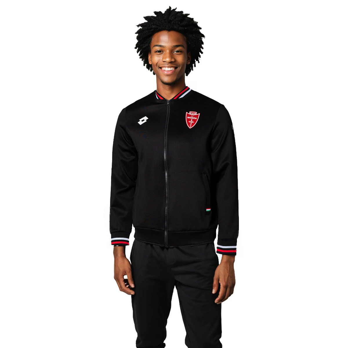 Lotto - Kurtka Monza 2024-2025 przed meczem, Unisex, Czarny, L