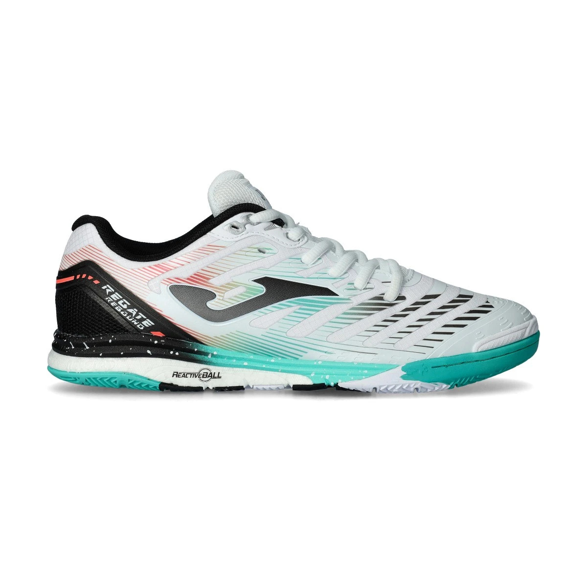 Joma - Buty do futsalu Regate Rebound, Unisex, White-Black, 42,5