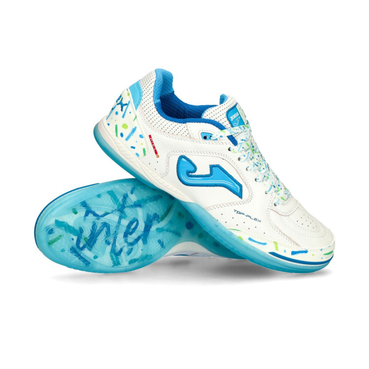 Joma トップフレックス inter 26cm Buty futsalu Joma Top Flex Inter Movistar Biało-niebieski