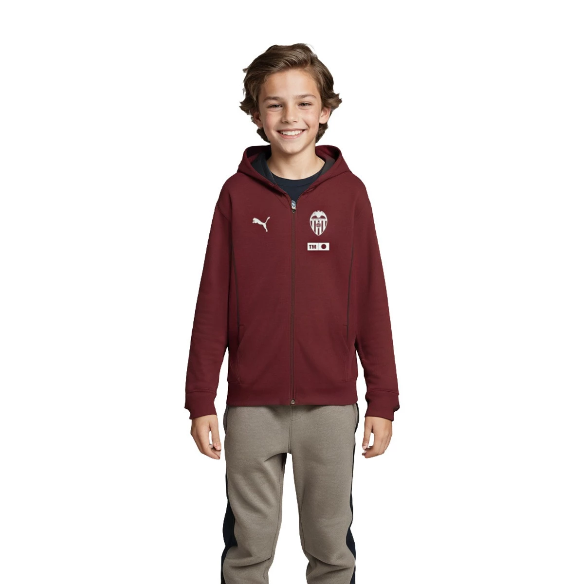 Puma - Kurtka Kids odzież dla kibiców Valencia CF 2024-2025, Unisex, Team Regal Czerwony, 164 cm