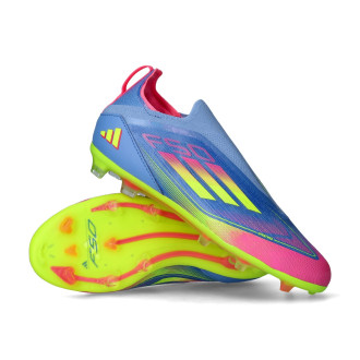 Kids F50 Elite LL FG Niebieski Fusion-Lucid Lemon-Lucid Pink