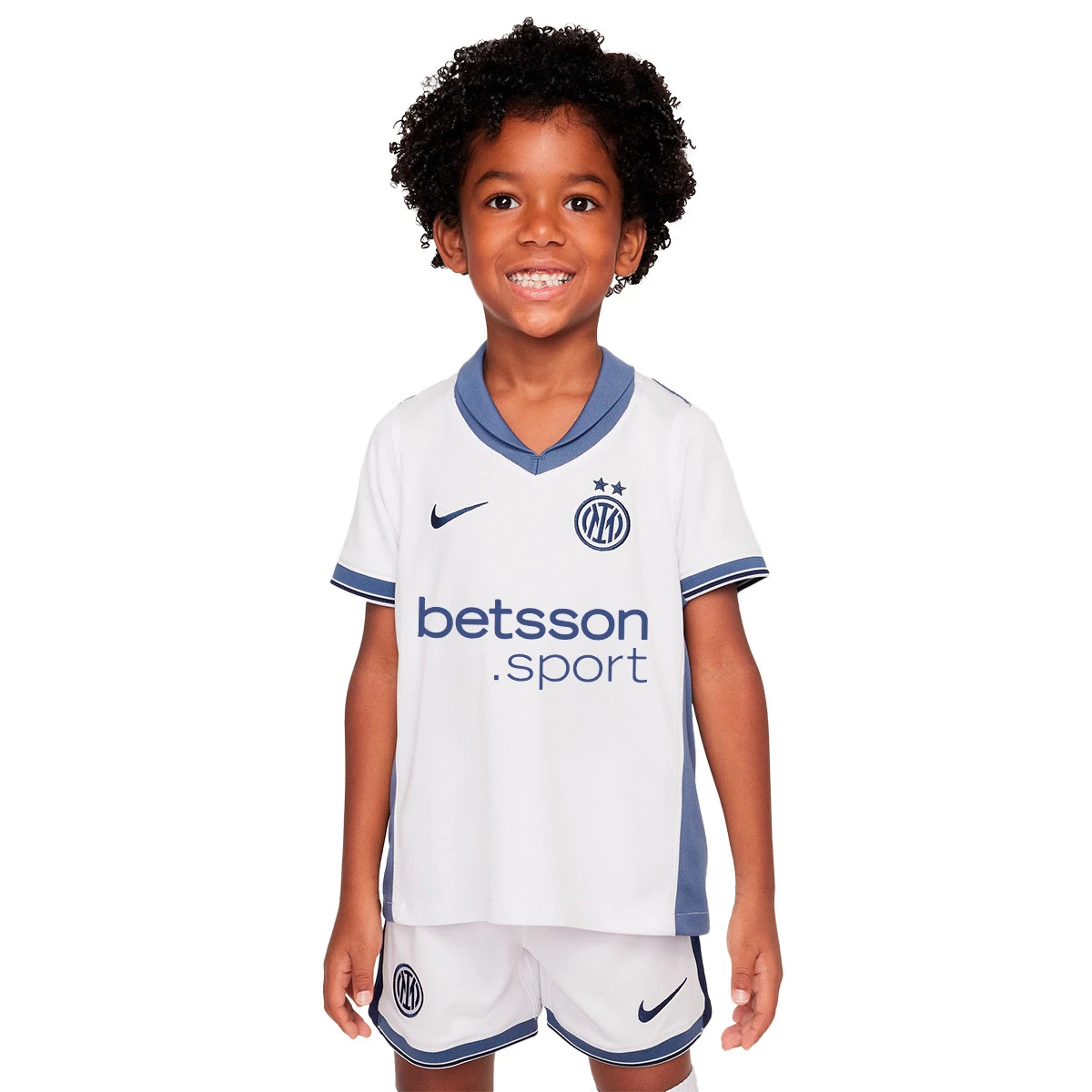 Nike - Strój Kids Inter Milan 2024-2025 Na wyjeździe, Unisex, Summit White-Iris Whisper-Midnight Navy, L