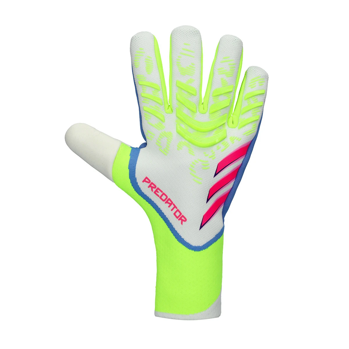 adidas - Rękawica bramkarska Predator Pro, Unisex, Biały-Lucid cytrynowy-Lucid różowy, 9,5