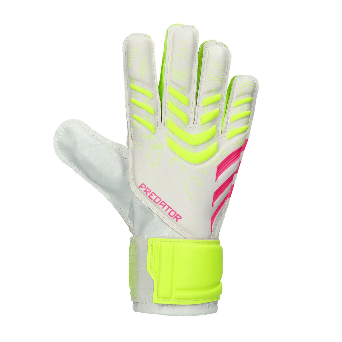 adidas - Rękawica bramkarska Trening dla Kids Predator, Unisex, Biały-Lucid cytrynowy-Lucid różowy, 5