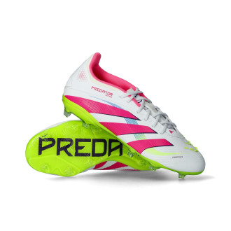 Predator Elite L FG dla Kids Biały-Lucid Różowy-Lucid Cytrynowy