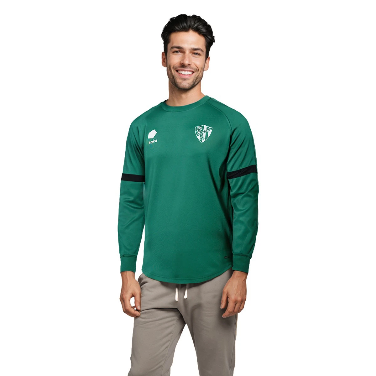 Soka - Bluza Sociedad Deportiva Huesca 2024-2025 Przed meczem, Hombre, Leśna Zielony, M