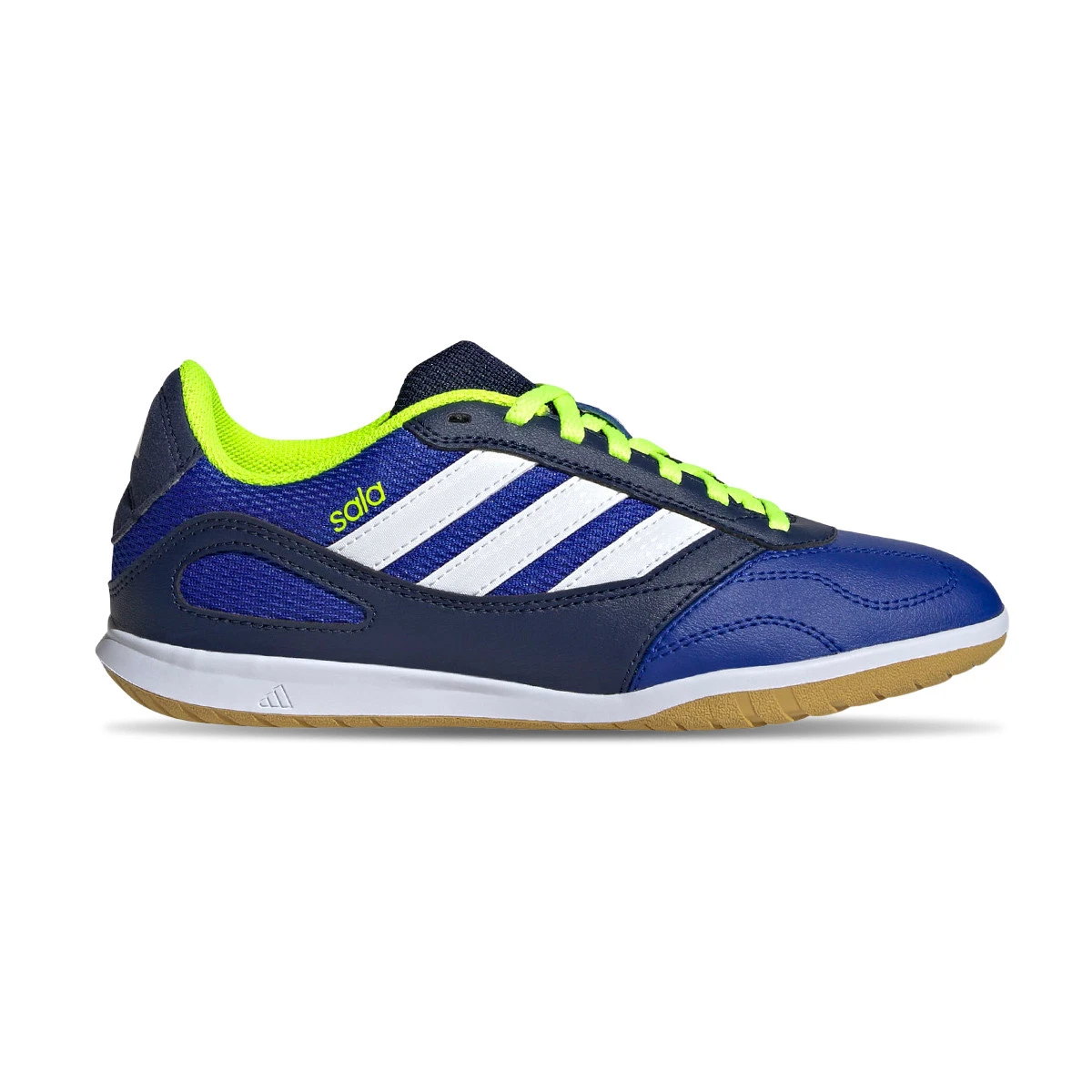 adidas - Buty do futsalu Super Sala III Niño, Unisex, Lucid Blue-Ftwr White-Lucid Lemon, 30 EUR
