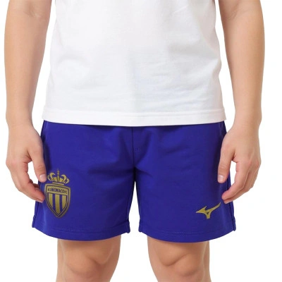 Spodenki Kids AS Monaco 2025-2026 Na wyjeździe