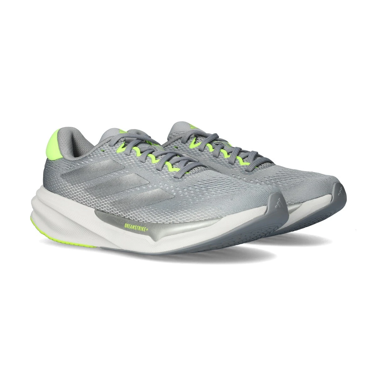 adidas - Buty do biegania Supernova Stride 2 Mujer, Mujer, halo silver-silver met.-lucid lemon, 4 UK