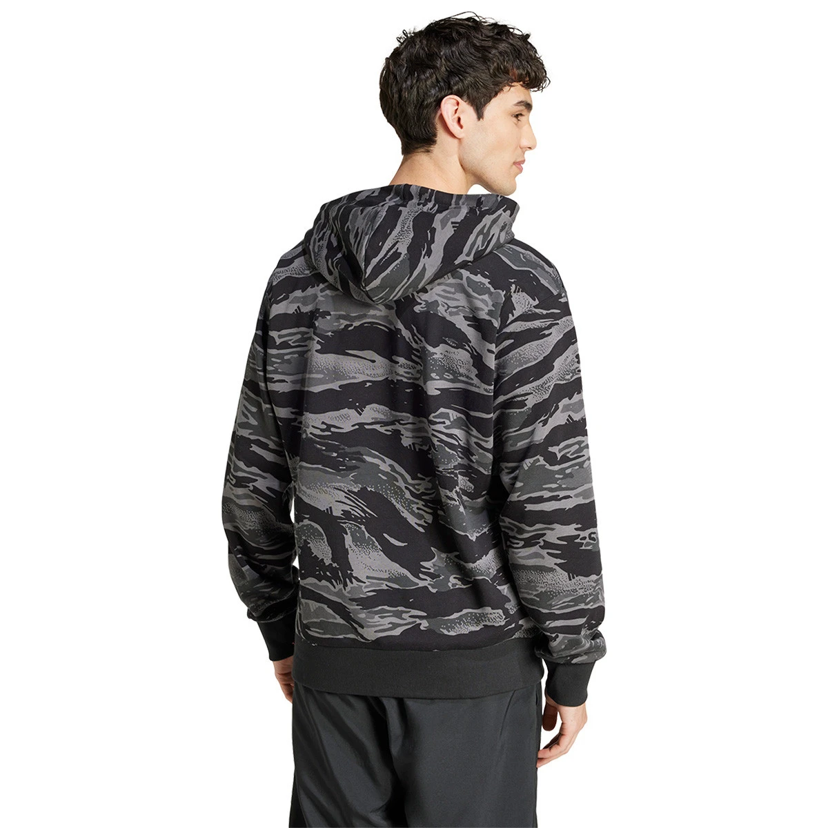 adidas - Bluza Bluza z kapturem Seasonal Essentials Camo, Hombre, Czarny, L