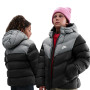 Odzież sportowa dla Kids Puffer Colorblock-Czarny-Dymny Szaro-Biały