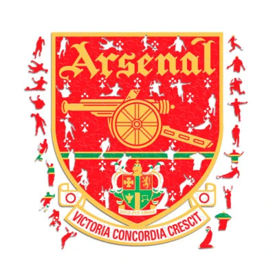 Drewniane puzzle Arsenal FC w stylu retro (150 elementów)