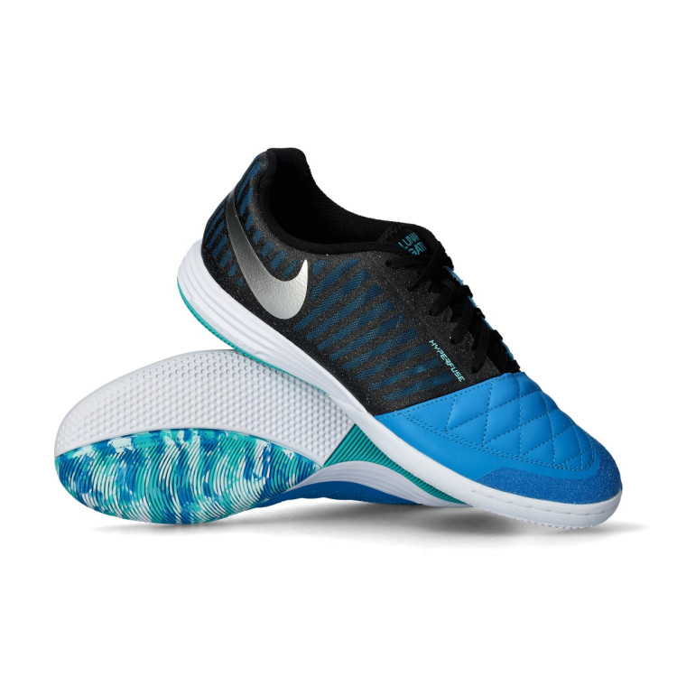 Buty futsalu Nike Lunar Gato II Metallic Silver-Black-Neptune Blue