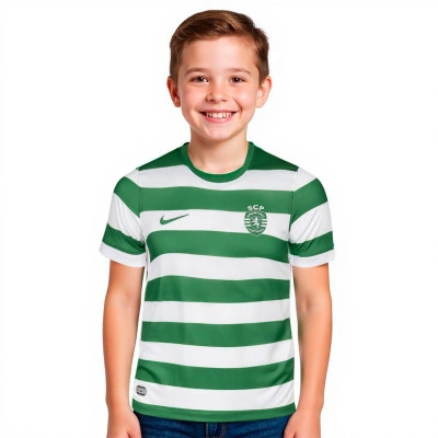 Koszulka Kids Sporting Portugalia 2025-2026 Strona główna