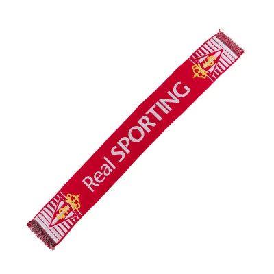 Szalik Sporting Gijón 2025-2026 Pasiasty herb