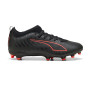Ultra 6 Match FG/AG Dziecięce-Puma Black-Puma Red-Strong Gray