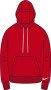 Customizable con Capucha Algodón Park 26 Niño-University Red-White