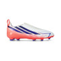 F50 HYPERFAST League LL FG Dziecięce-White-Solar Purple-Tursol