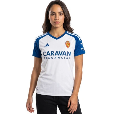 Koszulka Real Zaragoza Strój domowy 2026-2027 Kobieta